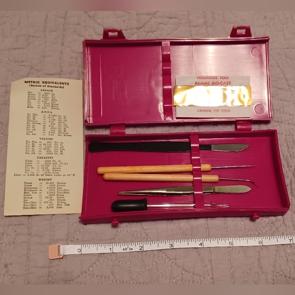 Vintage Adams-Clay dissecting set with biocase- in original box - Picture 1 of 8
